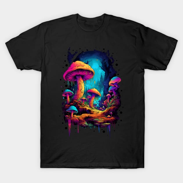 Psychodelic mushrooms trip T-Shirt by KATTTYKATTT